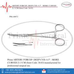 PRIME ARTERY FORCEP- DEEP CVD- 8.5" - MORE CURVED 21.5 CM