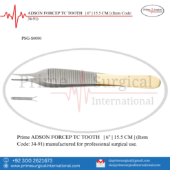 PRIME ADSON FORCEP TC TOOTH | 6" | 15.5 CM |