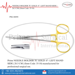 PRIME NEEDLE HOLDER TC GOLD -8"- LEFT HAND SISE | 20.5 CM |