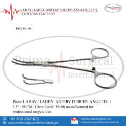 PRIME LAHAY / LAHEY ARTERY FORCEP- ANGLED- | 7.5" | 19 CM |
