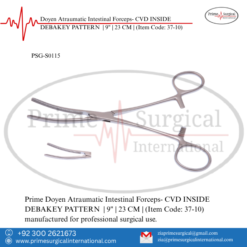 PRIME Doyen Atraumatic Intestinal Forceps- CVD INSIDE DEBAKEY PATTERN | 9" | 23 CM |