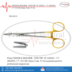 PRIME NEEDLE HOLDER - STD TIP- TC GOLD - 7.5" (MAYO) | 7" | 18 CM |