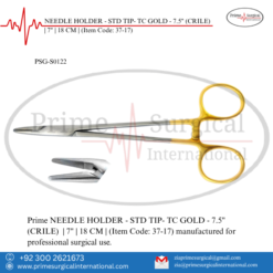 PRIME NEEDLE HOLDER - STD TIP- TC GOLD - 7.5" (CRILE) | 7" | 18 CM |