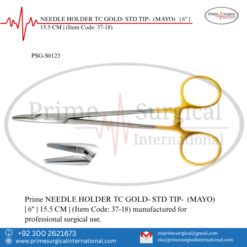 PRIME NEEDLE HOLDER TC GOLD- STD TIP- (MAYO) | 6" | 15.5 CM |