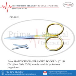 PRIME MATZ SCISSOR- STRAIHGT- TC GOLD- | 7" | 18 CM |