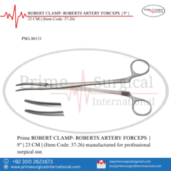 PRIME ROBERT CLAMP- ROBERTS ARTERY FORCEPS | 9" | 23 CM |