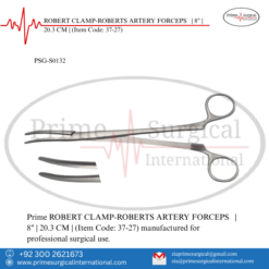 PRIME ROBERT CLAMP- ROBERTS ARTERY FORCEPS | 8" | 20.3 CM |