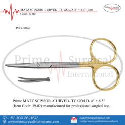 PRIME MATZ SCISSOR -CURVED- TC GOLD- 8" + 8.5"