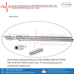 PRIME Poole Abdominal Suction Tube WHEELER SUCTION OR SUM SUCTION