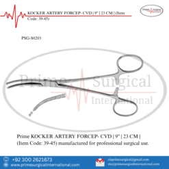 PRIME KOCKER ARTERY FORCEP- CVD | 9" | 23 CM |