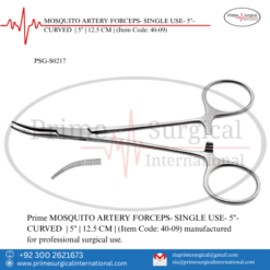 PRIME MOSQUITO ARTERY FORCEPS- SINGLE USE- 5"- CURVED | 5" | 12.5 CM |