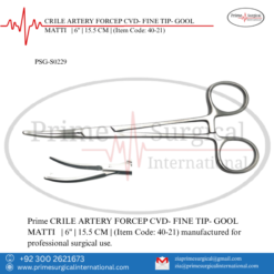 PRIME CRILE ARTERY FORCEP CVD- FINE TIP- GOOL MATTI | 6" | 15.5 CM |