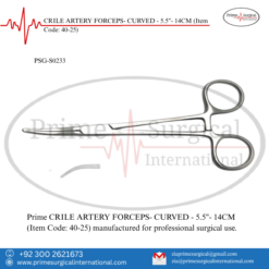 PRIME CRILE ARTERY FORCEPS- CURVED - 5.5"- 14CM
