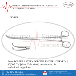 PRIME ROBERT ARTERY FORCEPS UNDER- CURVED | 8" | 20.3 CM |