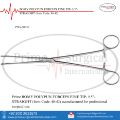 PRIME BOMY POLYPUN FORCEPS FINE TIP- 9.5"- STRAIGHT