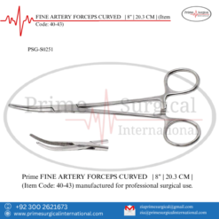 PRIME FINE ARTERY FORCEPS CURVED | 8" | 20.3 CM |