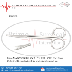 PRIME MATZ SCISSOR |CVD | POLISH | 9" | 23 CM |