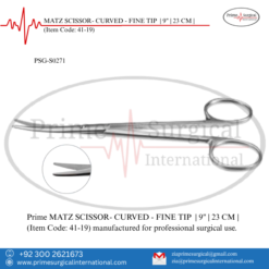 PRIME MATZ SCISSOR- CURVED - FINE TIP | 9" | 23 CM |