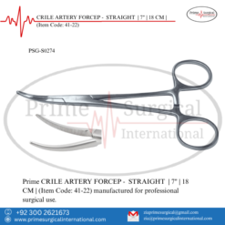 PRIME CRILE ARTERY FORCEP - STRAIGHT | 7" | 18 CM |