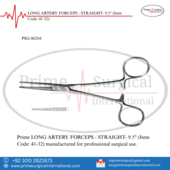PRIME LONG ARTERY FORCEPS - STRAIGHT- 9.5"