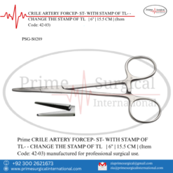 PRIME CRILE ARTERY FORCEP- ST- WITH STAMP OF TL- - CHANGE THE STAMP OF TL | 6" | 15.5 CM |