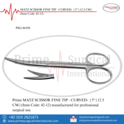 PRIME MATZ SCISSOR FINE TIP - CURVED- | 5" | 12.5 CM |