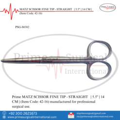 PRIME MATZ SCISSOR FINE TIP - STRAIGHT | 5.5" | 14 CM |