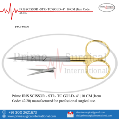 PRIME IRIS SCISSOR - STR- TC GOLD- 4" | 10 CM
