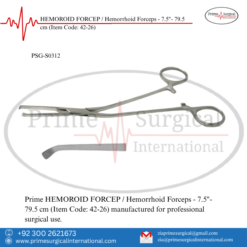 PRIME HEMOROID FORCEP / Hemorrhoid Forceps - 7.5"- 79.5 cm