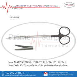 PRIME MATZ SCISSOR- CVD- TC BLACK- | 7" | 18 CM |