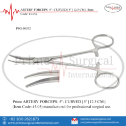 PRIME ARTERY FORCEPS- 5"- CURVED | 5" | 12.5 CM |