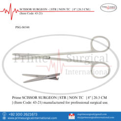 PRIME SCISSOR SURGEON - | STR | NON TC | 8" | 20.3 CM |