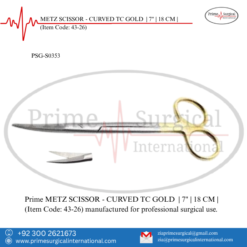 PRIME SCISSOR SURGEON - CURVED TC GOLD | 7" | 18 CM |