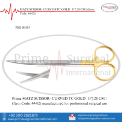 PRIME MATZ SCISSOR- CURVED TC GOLD 11"| 28 CM |
