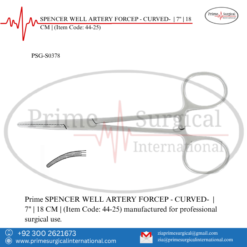 PRIME SPENCER WELL ARTERY FORCEP - CURVED- | 7" | 18 CM |