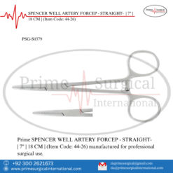 PRIME SPENCER WELL ARTERY FORCEP - STRAIGHT- | 7" | 18 CM |
