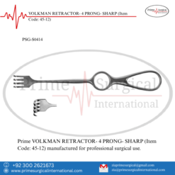 PRIME VOLKMAN RETRACTOR- 4 PRONG- SHARP