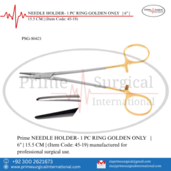 PRIME NEEDLE HOLDER- 1 PC RING GOLDEN ONLY | 6" | 15.5 CM |