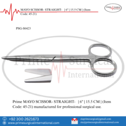 PRIME MAYO SCISSOR- STRAIGHT- | 6" | 15.5 CM |