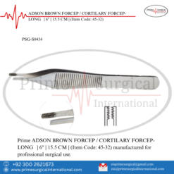 PRIME ADSON BROWN FORCEP / CORTILARY FORCEP- LONG | 6" | 15.5 CM |