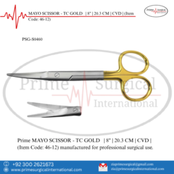 PRIME MAYO SCISSOR - TC GOLD | 8" | 20.3 CM | CVD |