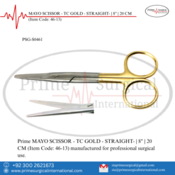 PRIME MAYO SCISSOR - TC GOLD - STRAIGHT- | 8" | 20 CM
