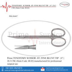 PRIME TENOTOMY / TENOTMY SCISSOR -ST- FINE BLUNT TIP | 8" | 20.3 CM |
