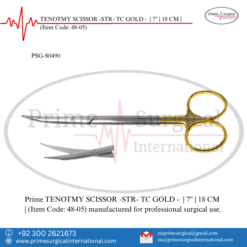 PRIME TENOTMY SCISSOR -STR- TC GOLD - | 7" | 18 CM |