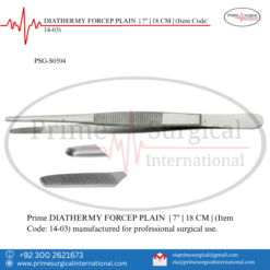 PRIME DIATHERMY FORCEP PLAIN | 7" | 18 CM |