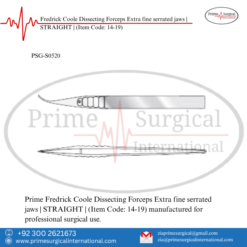 PRIME Fredrick Coole Dissecting Forceps Extra fine serrated jaws | STRAIGHT |