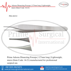 PRIME Adsons Dissecting Forceps | 127mm long | Lightweight, micro