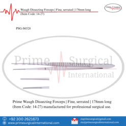 PRIME Waugh Dissecting Forceps | Fine, serrated | 178mm long