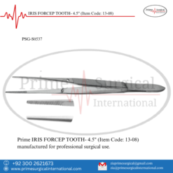 PRIME IRIS FORCEP TOOTH- 4.5"