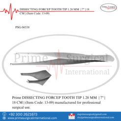 PRIME DISSECTING FORCEP TOOTH TIP 1.20 MM | 7" | 18 CM |